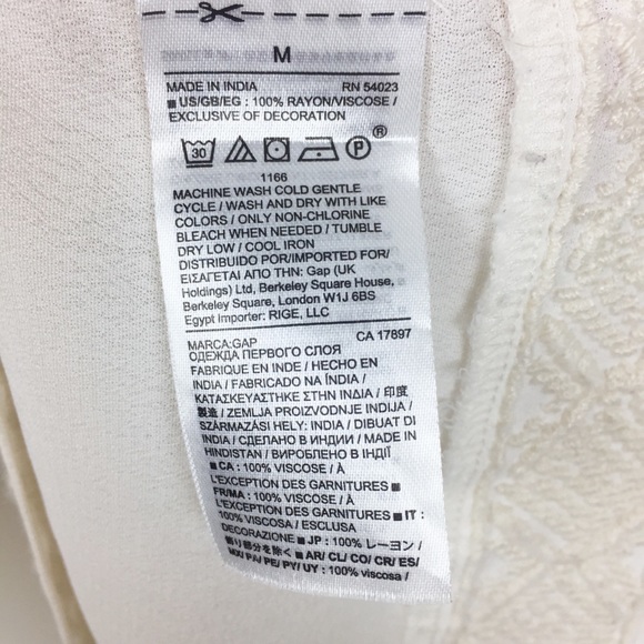 Gap | White Boho Star Embroidered Peasant Blouse - Picture 5 of 5